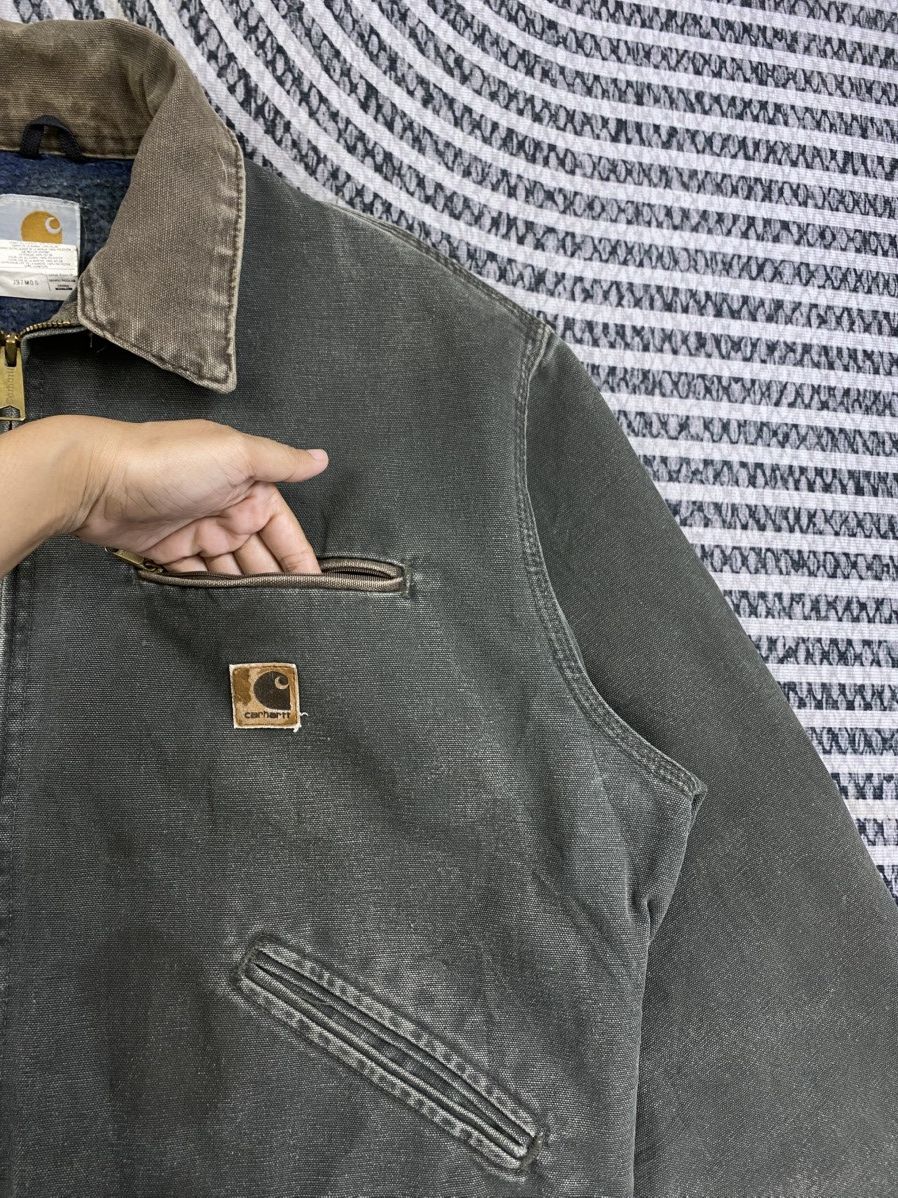 Carhartt Vintage Carhartt Detroit Jacket Faded Moss Green J97 MOS Size US L / EU 52-54 / 3 - 7 Thumbnail