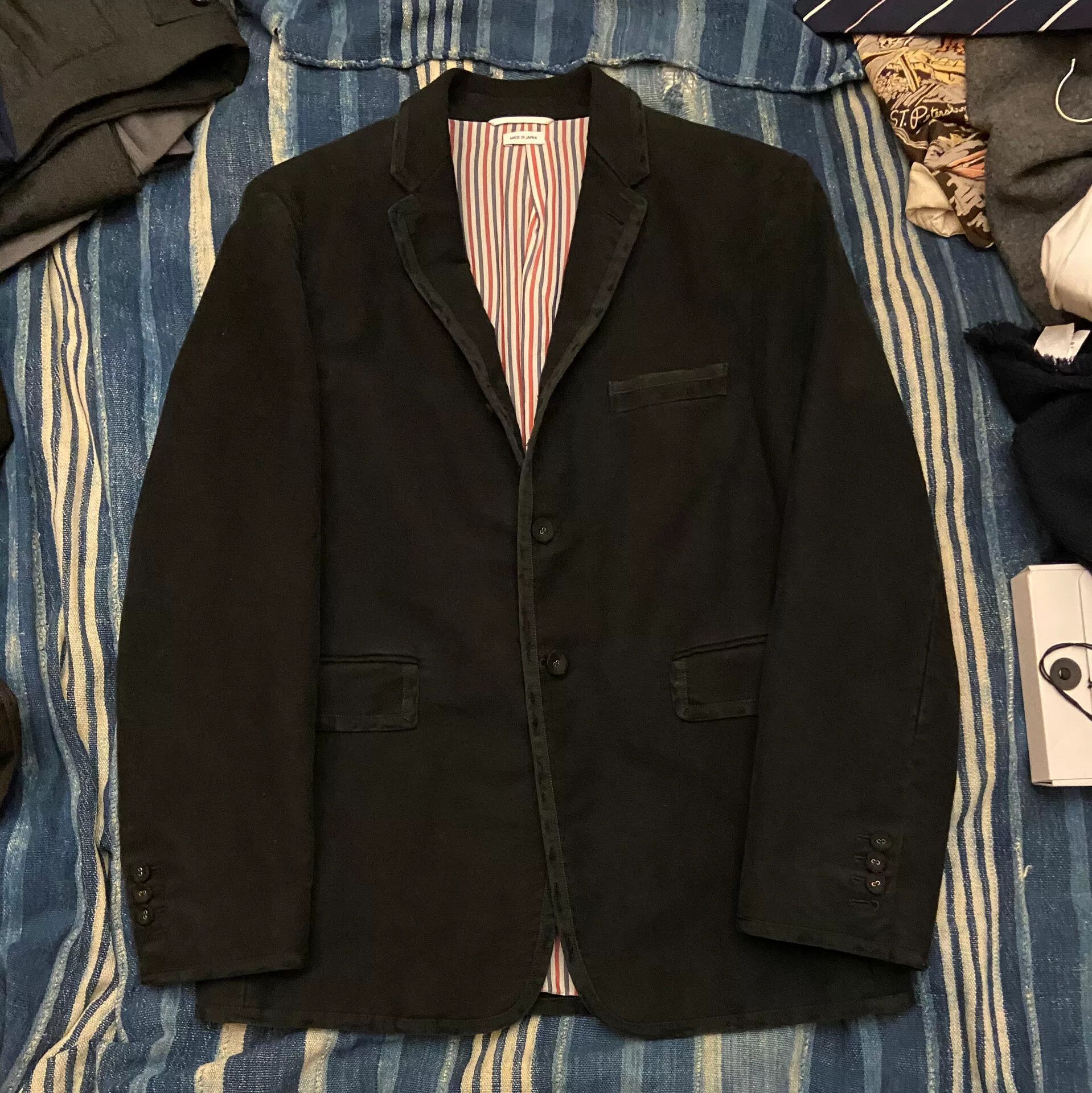 Thom Browne thom browne black tailored blazer with edging Size US M / EU 48-50 / 2 - 1 Thumbnail