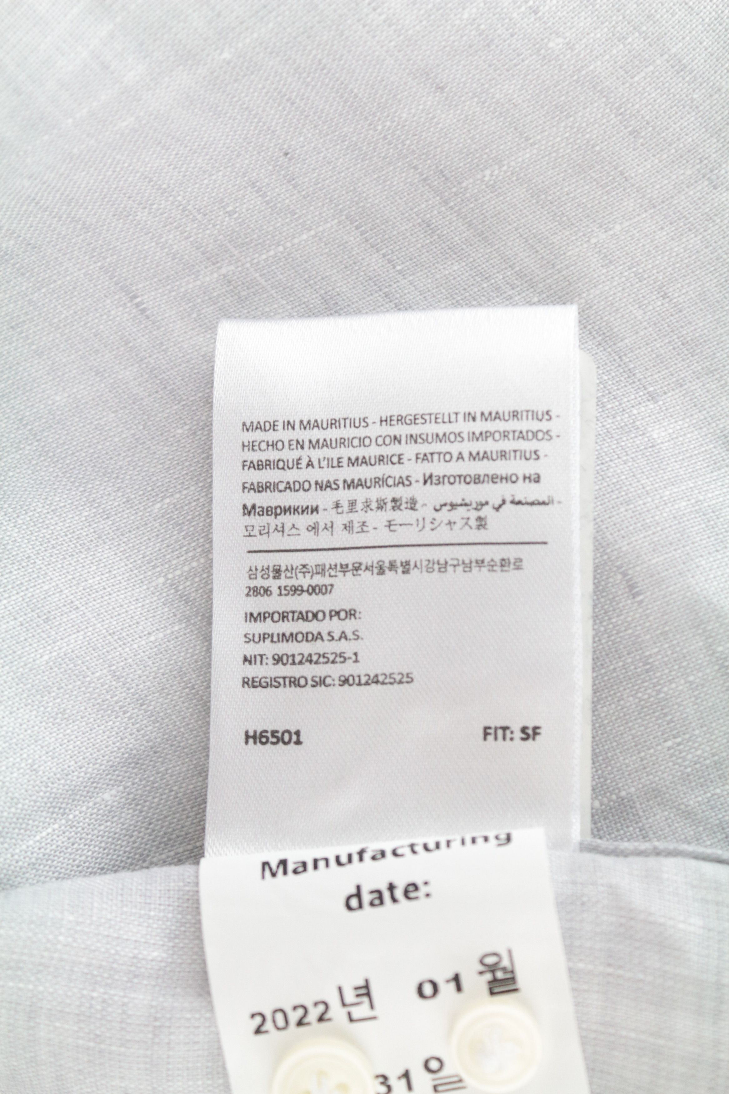 Suitsupply 35/13 1/2/36/14 Grey Linen Melange Shirt 67179 Size US S / EU 44-46 / 1 - 8 Thumbnail