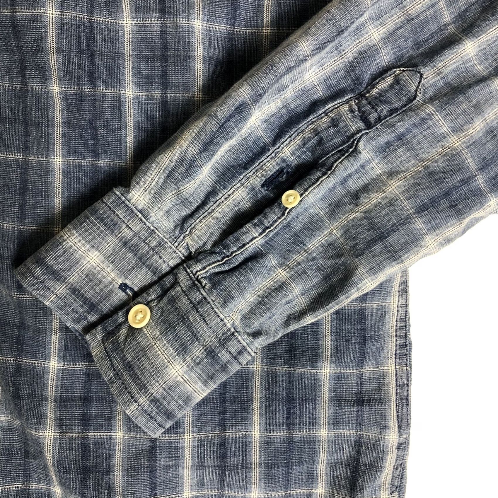 Lucky Brand Lucky Brand Button-Up Shirt Mens Medium Long Sleeve Blue L71 Size US M / EU 48-50 / 2 - 4 Thumbnail
