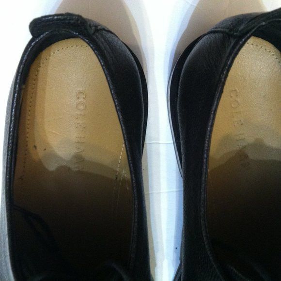 Cole Haan COLE HAAN MENS BLACK LEATHER DRESS SHOES SIZE: 9.5M Size US 9.5 / EU 42-43 - 4 Thumbnail