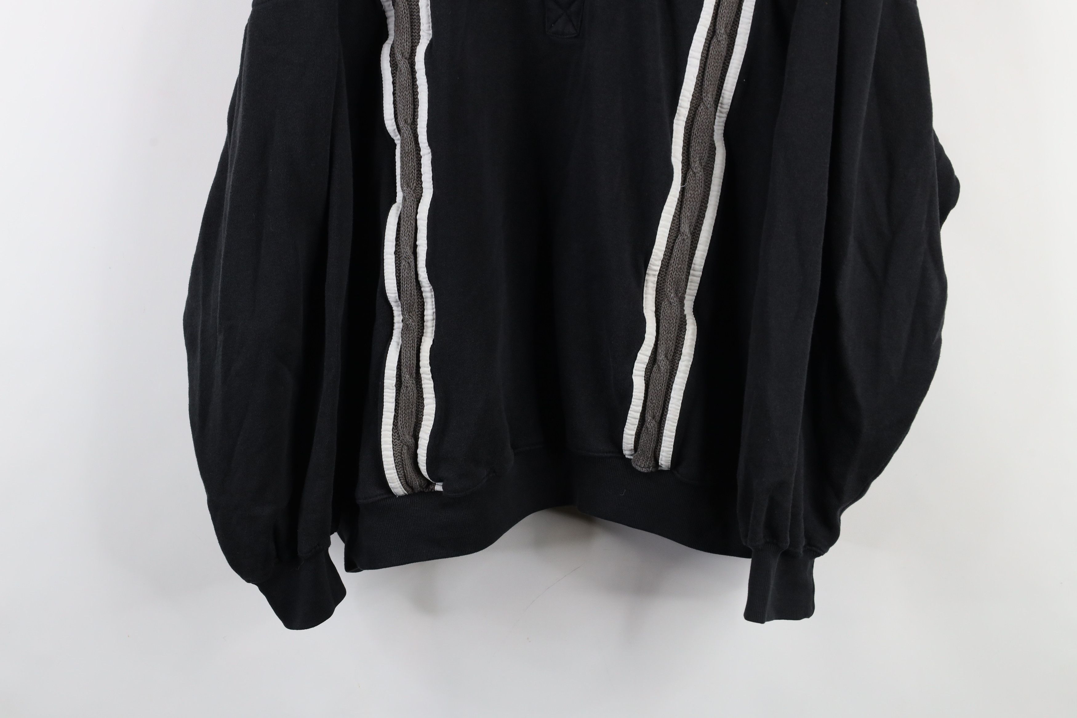 Vintage Vintage 90s Streetwear Block Cable Knit Collared Sweatshirt Size US XL / EU 56 / 4 - 3 Thumbnail