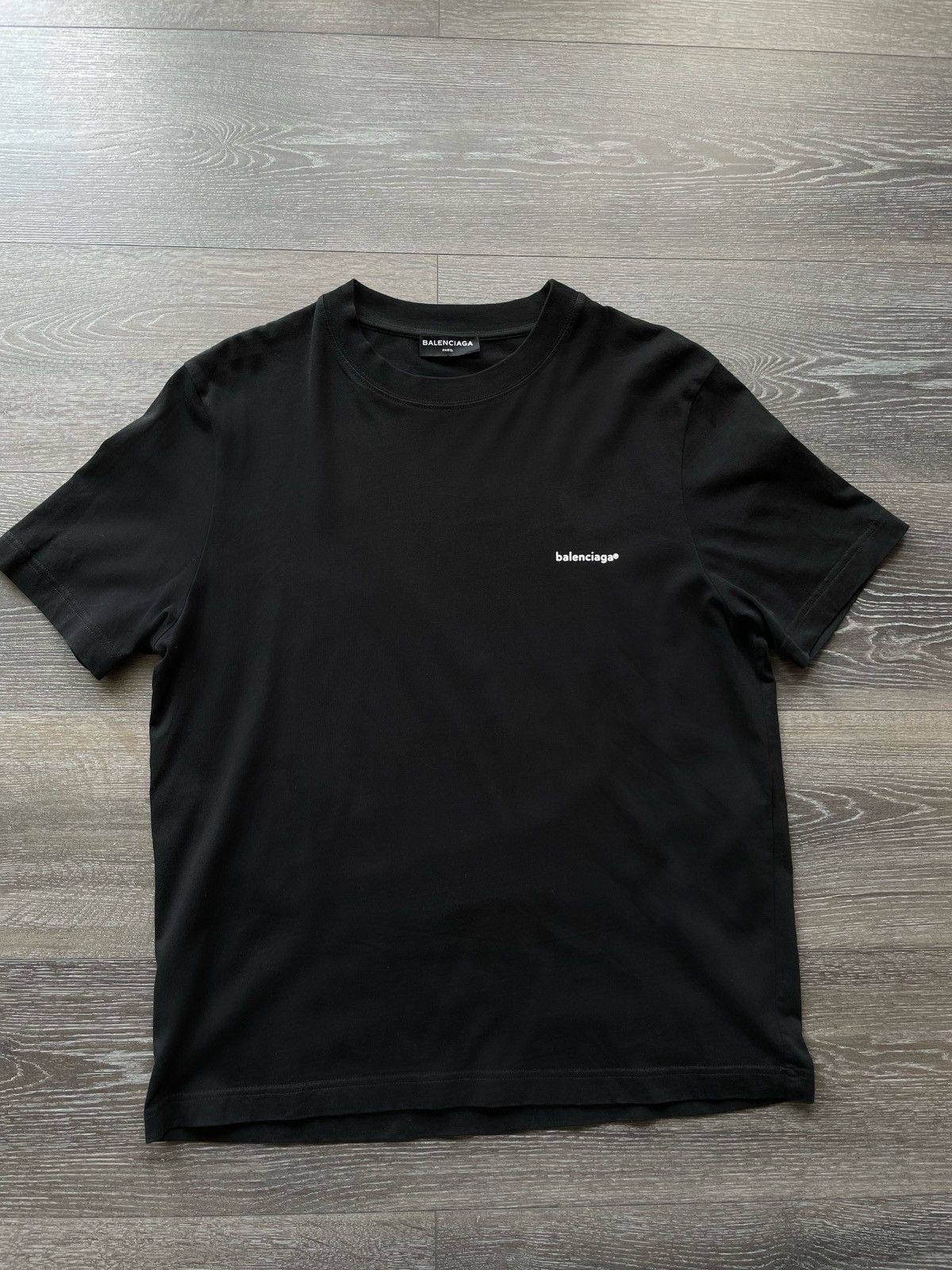 balenciaga archive logo t shirt