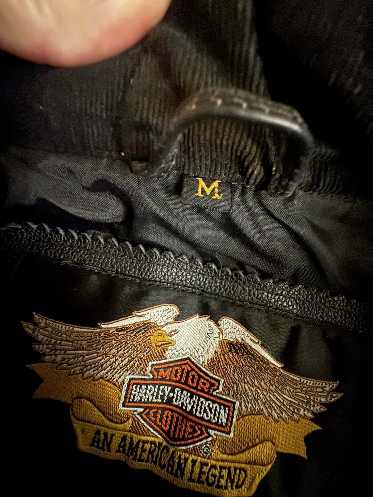 Harley Davidson Harley Davidson Victory Lane #1 Leather Jacket Orange Stripe Size US M / EU 48-50 / 2 - 5 Thumbnail