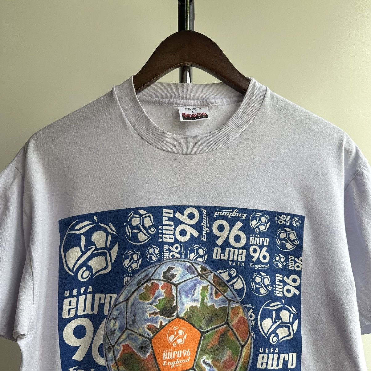 Vintage VINTAGE 1994 UEFA EURO 96 ENGLAND PROMO TEE Size US L / EU 52-54 / 3 - 2 Thumbnail