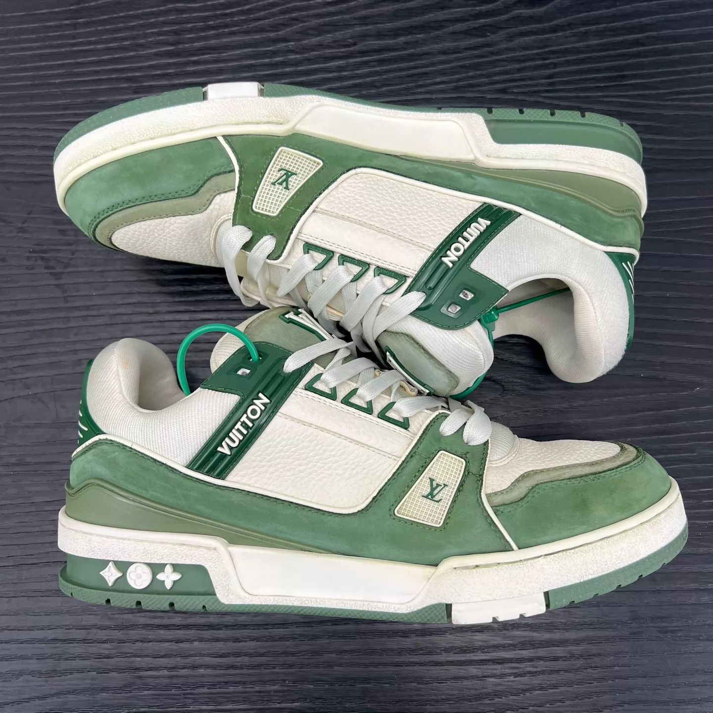 Louis Vuitton LV Trainer Matcha Green 8/42 LikeNew Original Box Size US 9 / EU 42 - 7 Thumbnail