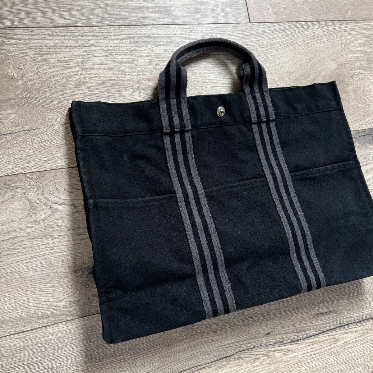 Hermes HERMES Fourre Tout PM Hand Bag Canvas Black Gray Silver Size ONE SIZE - 6 Thumbnail