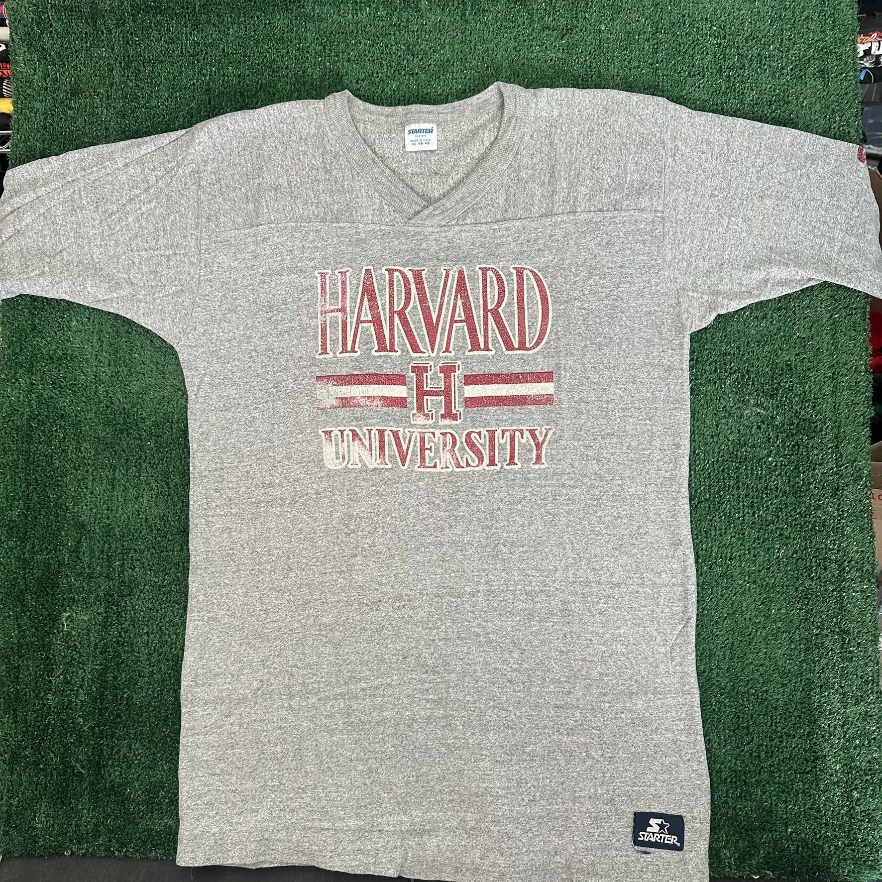 Starter Vintage 80s Harvard University T-Shirt Starter College Tee Size US L / EU 52-54 / 3 - 1 Thumbnail