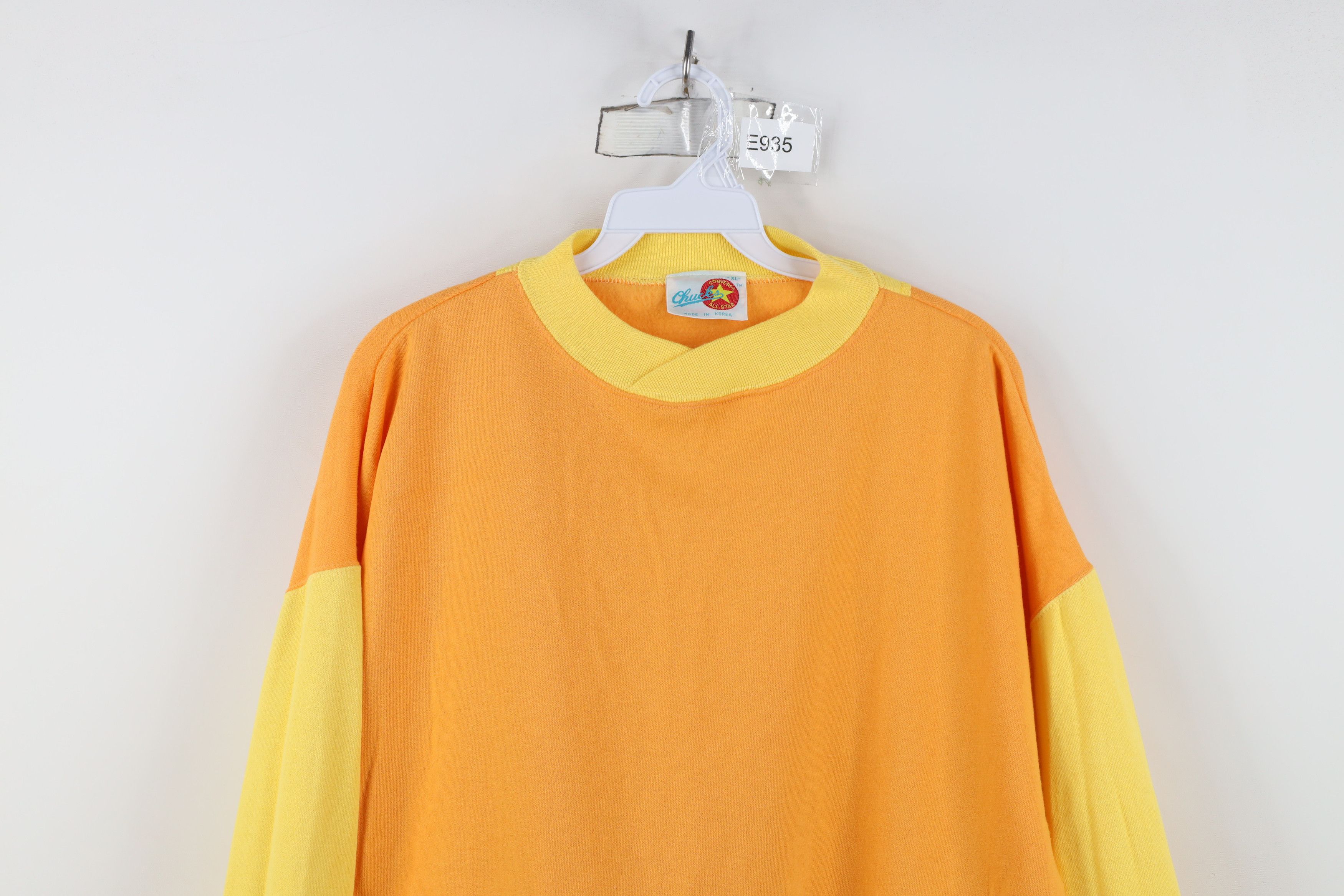 Converse Vintage 80s 90s Converse Block Sweatshirt Orange Yellow Size XL / US 12-14 / IT 48-50 - 2 Thumbnail