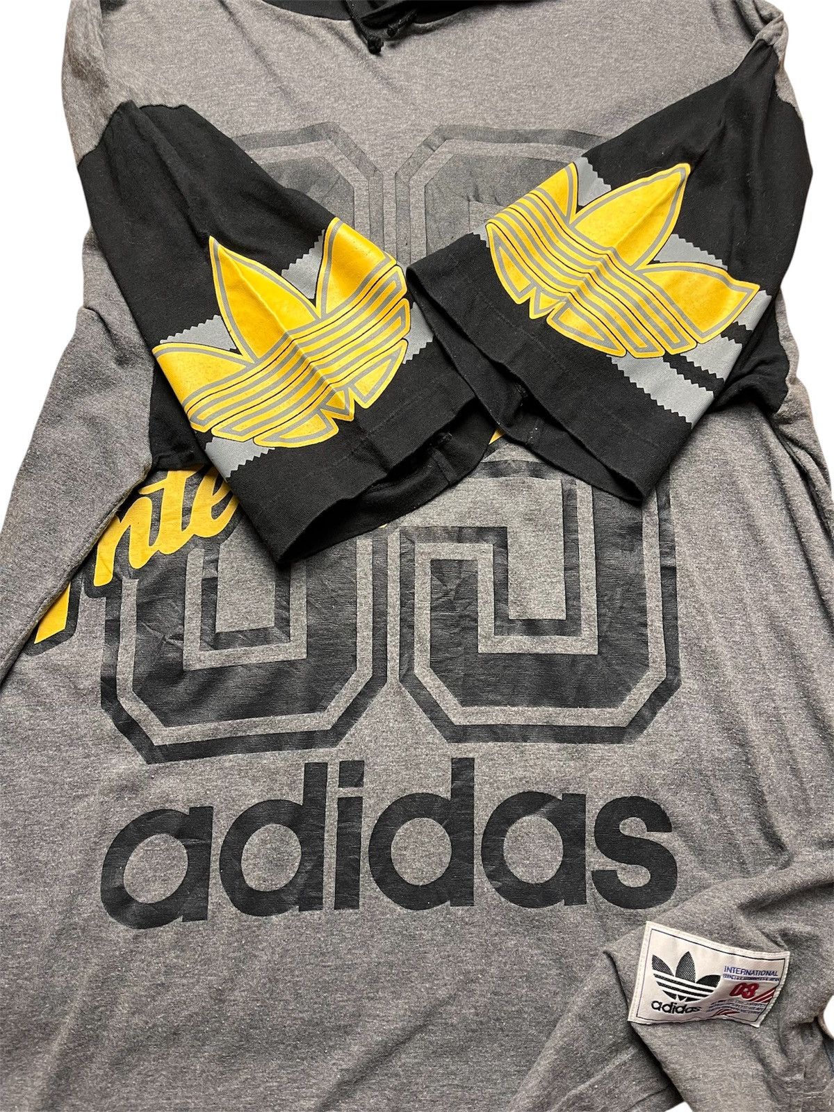 Adidas Vintage 90s Adidas t shirts hoodie Run DMc style Size US L / EU 52-54 / 3 - 2 Thumbnail