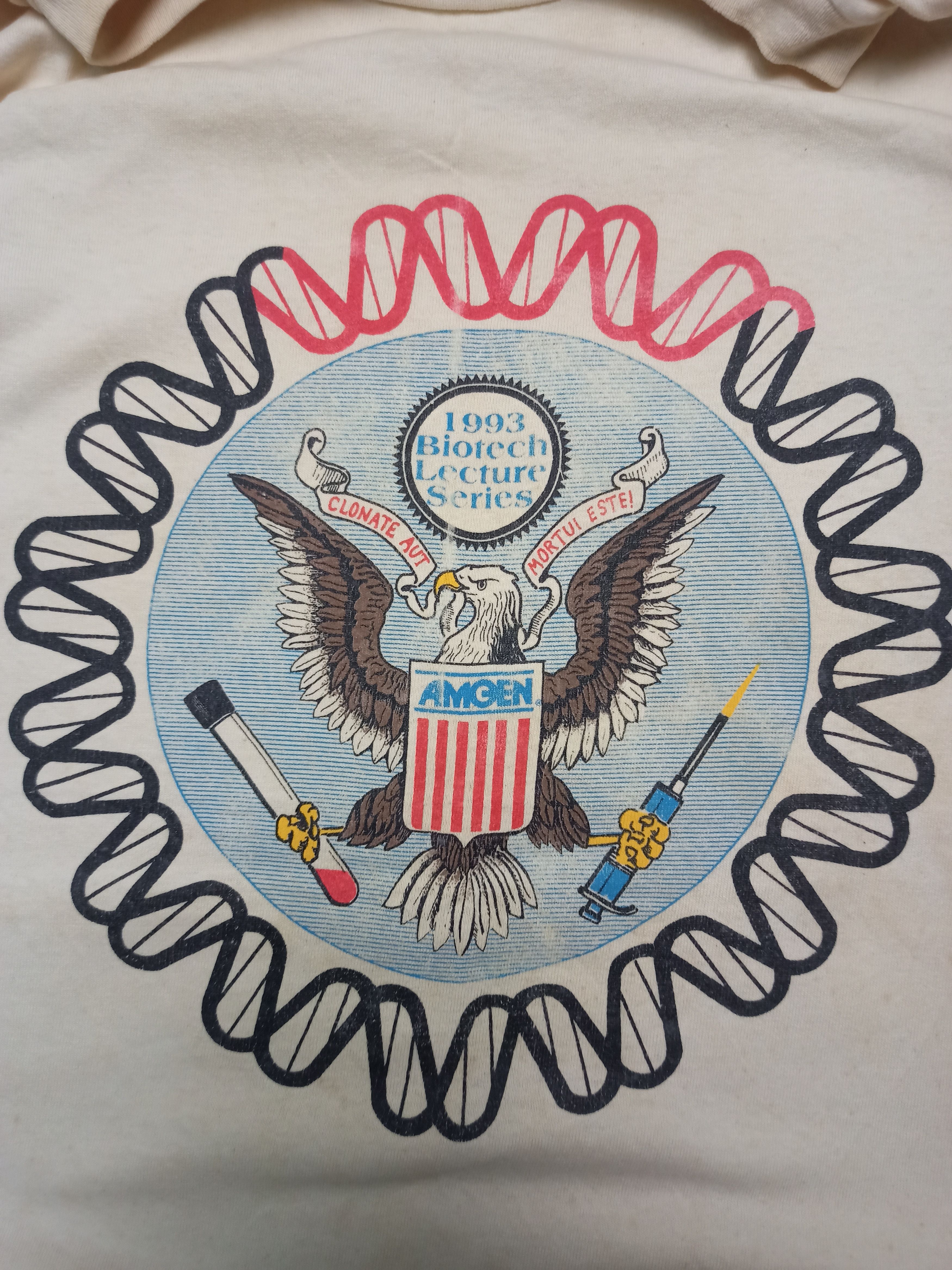 Arts & Science × Hanes × Vintage Vintage 90s Amgen (NASDAQ) 1993 Biotech Lecture Series Size US L / EU 52-54 / 3 - 3 Thumbnail
