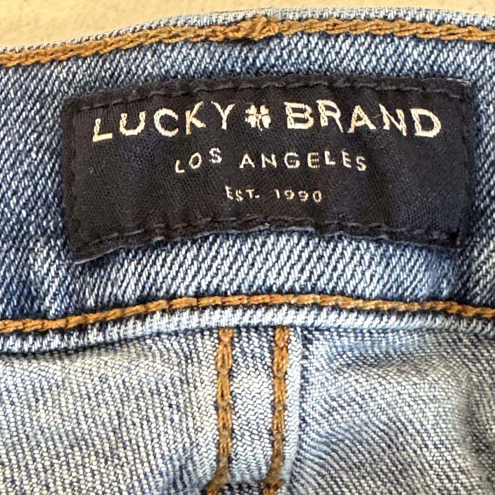 Lucky Brand Lucky Brand 410 Athletic Slim Jeans Mens 32x29 Blue Denim Medium Wash Slim Tapered 5-Pocket Pockets Zip Fly Button Mens Jeans Size US 32 / EU 48 - 5 Thumbnail