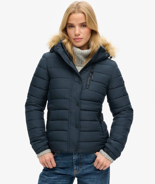 Superdry Superdry Fuji Jacket Women’s – Quilted Puffer, Faux Fur Hood Size M / US 6-8 / IT 42-44 - 5 Thumbnail