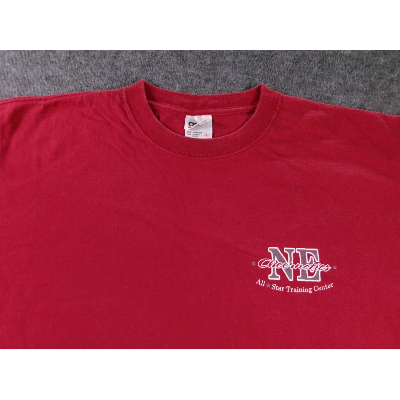 Anvil VINTAGE Northeast Cheernetics Shirt Men Large Red Graphic Short Sleeve Cheer USA Size US L / EU 52-54 / 3 - 2 Thumbnail