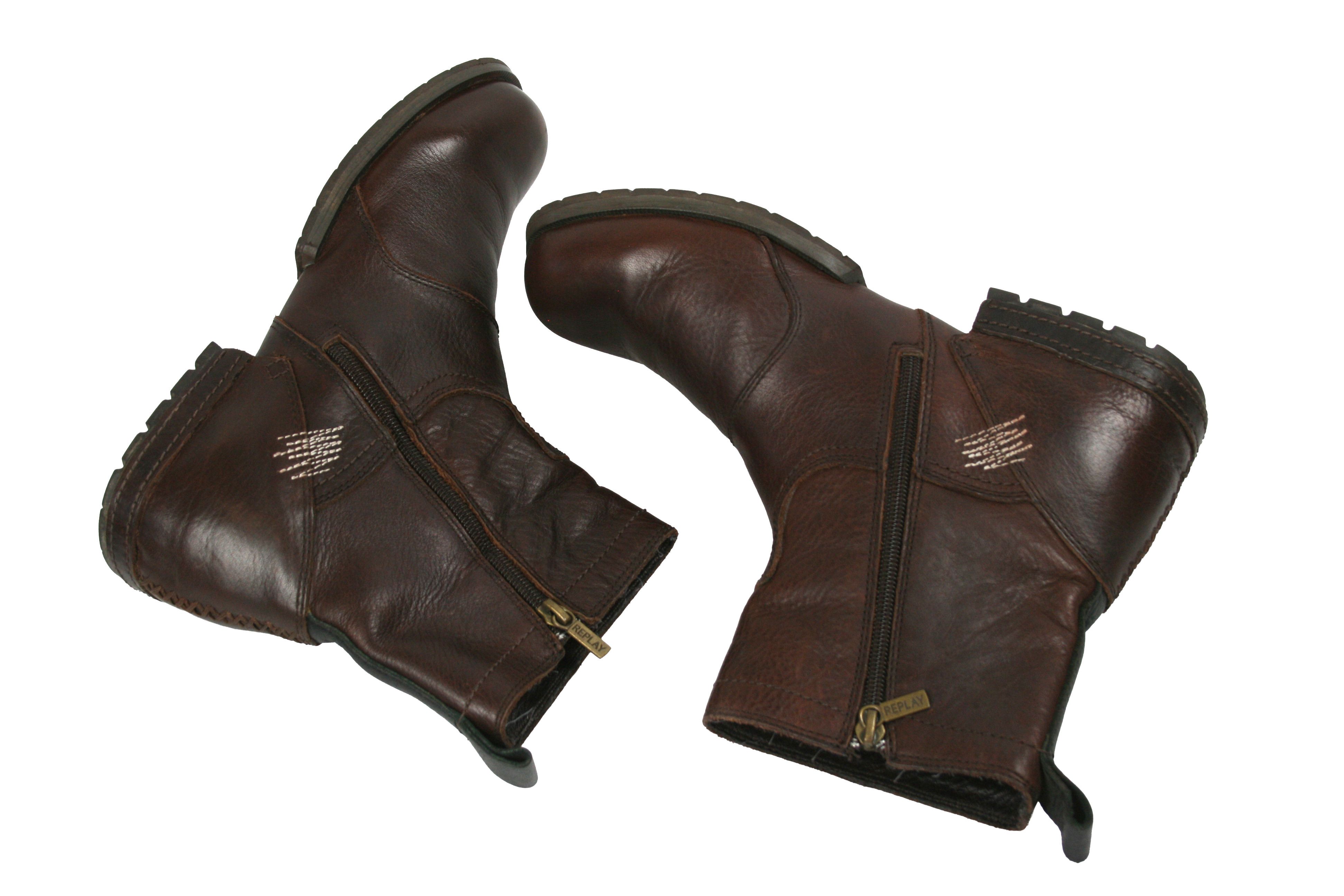 Replay 00S Avant Garde Biker Side Zip Boots Vintage Size US 8 / EU 41 - 12 Thumbnail