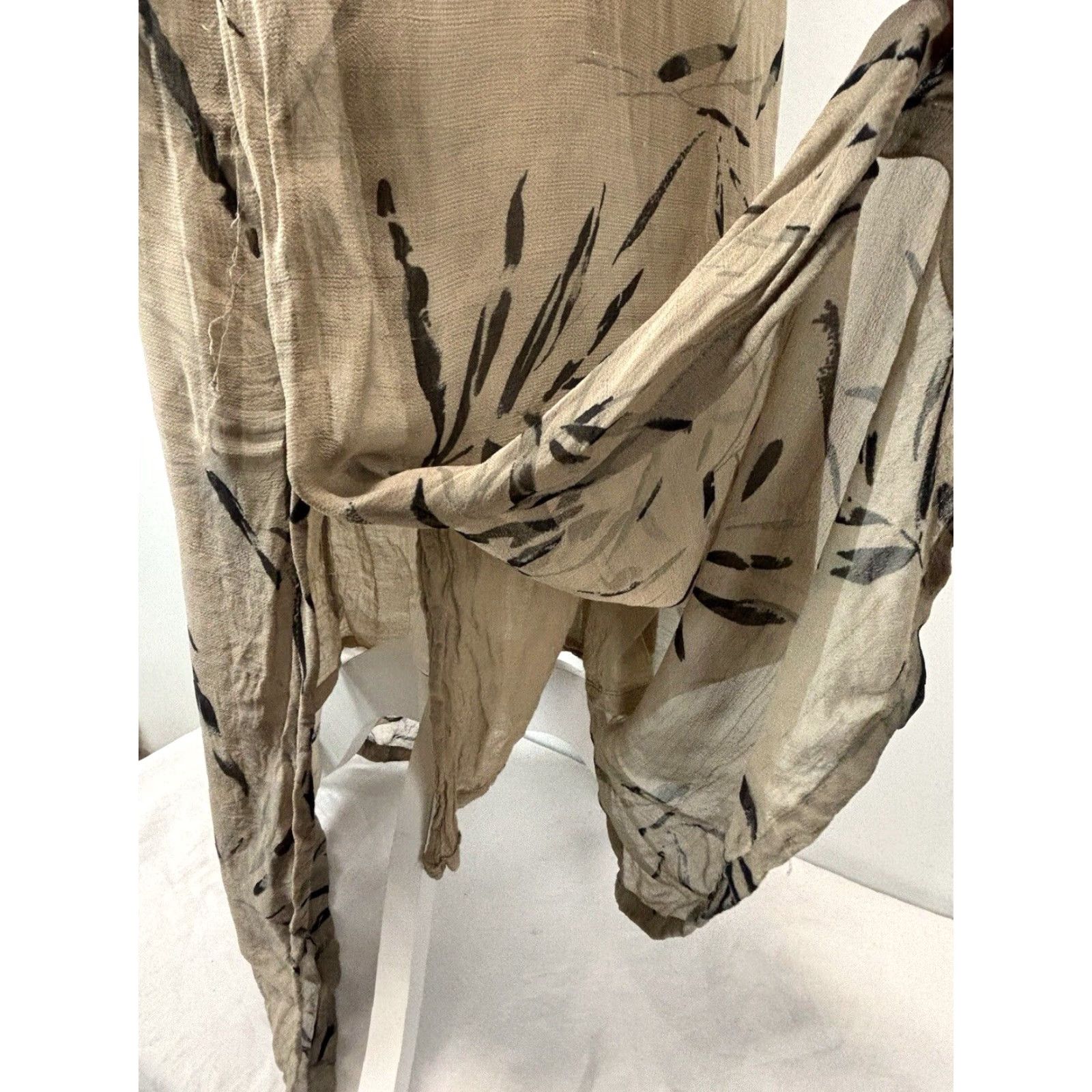 Vintage VINTAGE Sacred Threads Maxi Dress Women's Sleeveless Lined Floral Bohemian Hippie long Sz S/M Tan Black Womens Size S / US 4 / IT 40 - 7 Thumbnail