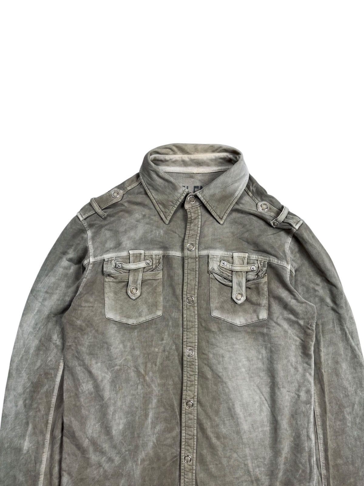 If Six Was Nine 2000s Silent - Rusted Mud Wash Apocalypse Button Shirt Size US M / EU 48-50 / 2 - 4 Thumbnail