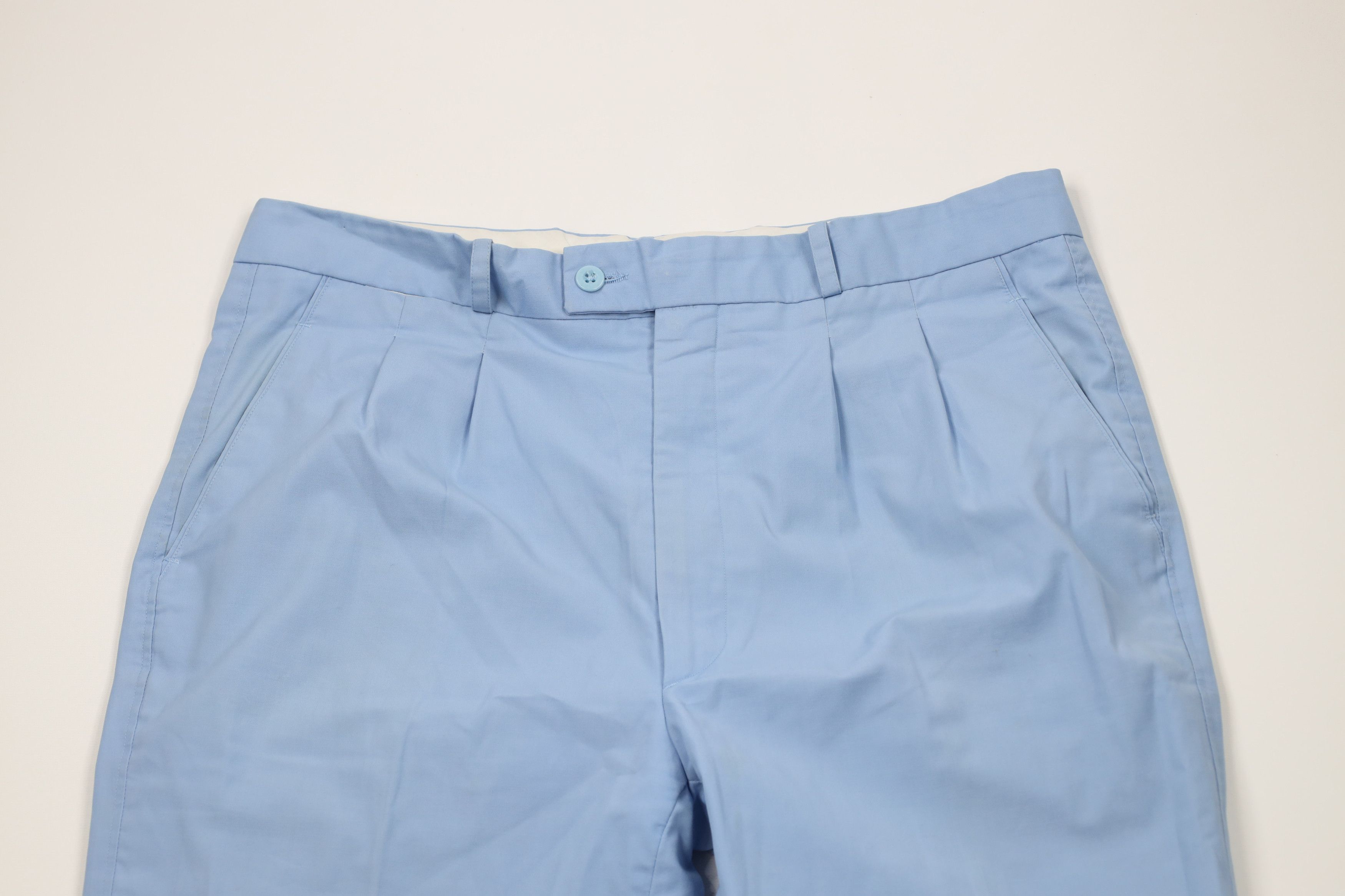 Vintage Vintage 70s Streetwear Flared Wide Leg Chino Pants Blue Size US 36 / EU 52 - 2 Thumbnail