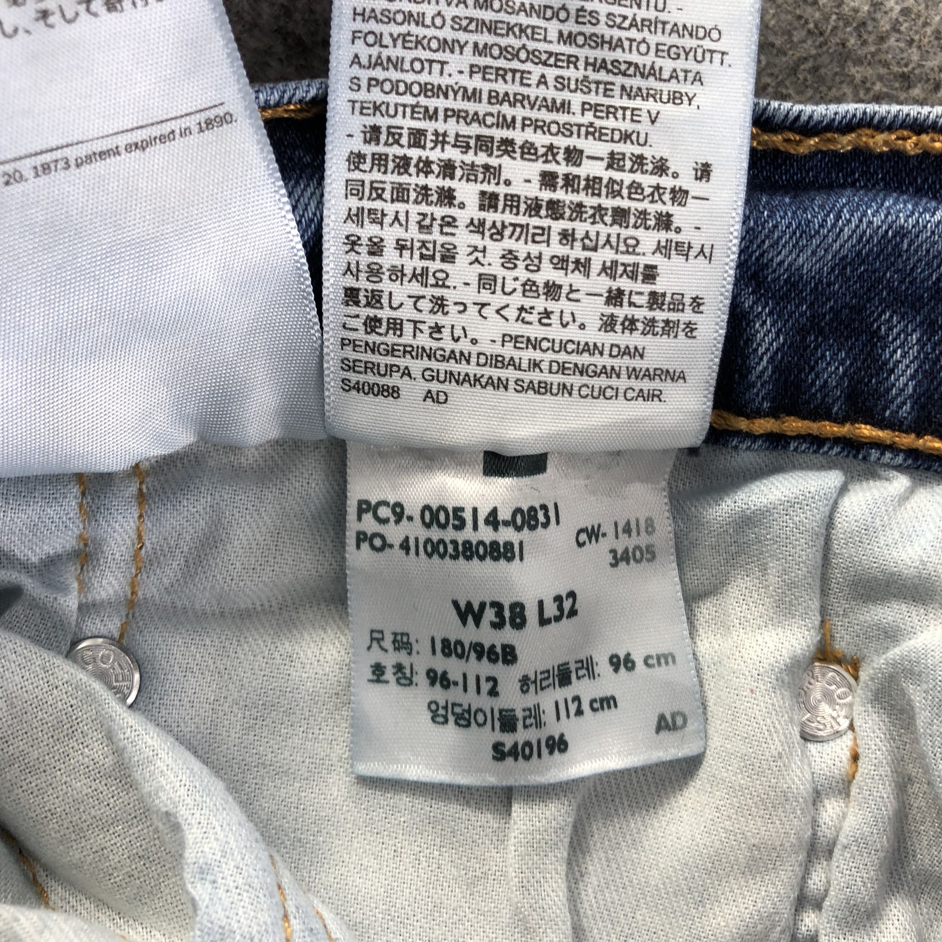 Levi's Vintage Blue Wash Levis 514 Jeans-J4251 Size US 38 / EU 54 - 10 Thumbnail