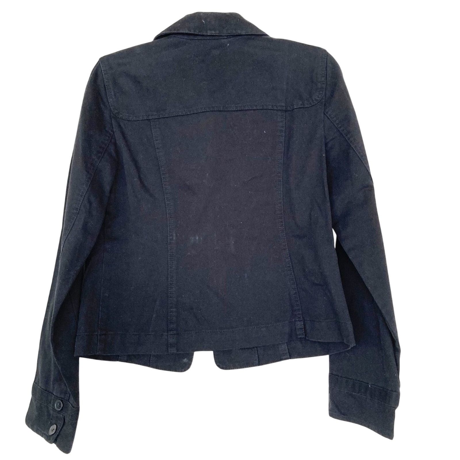 Loft Loft Black Denim Button Down Jacket Sz 2 Size XS / US 0-2 / IT 36-38 - 4 Thumbnail
