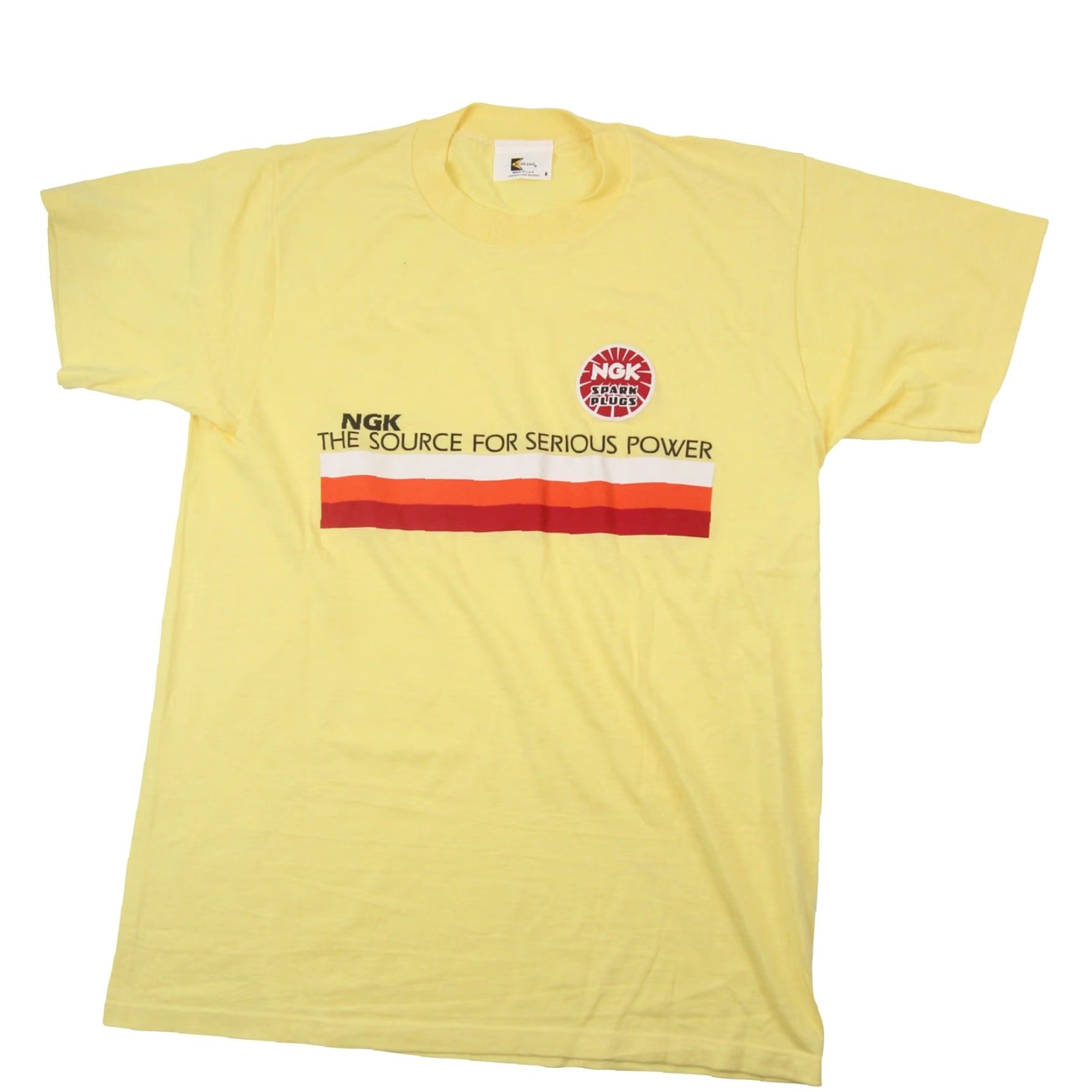 Vintage VINTAGE NGK Spark Plugs T-Shirt Mens M Yellow Graphic Shirt Size US M / EU 48-50 / 2 - 2 Thumbnail