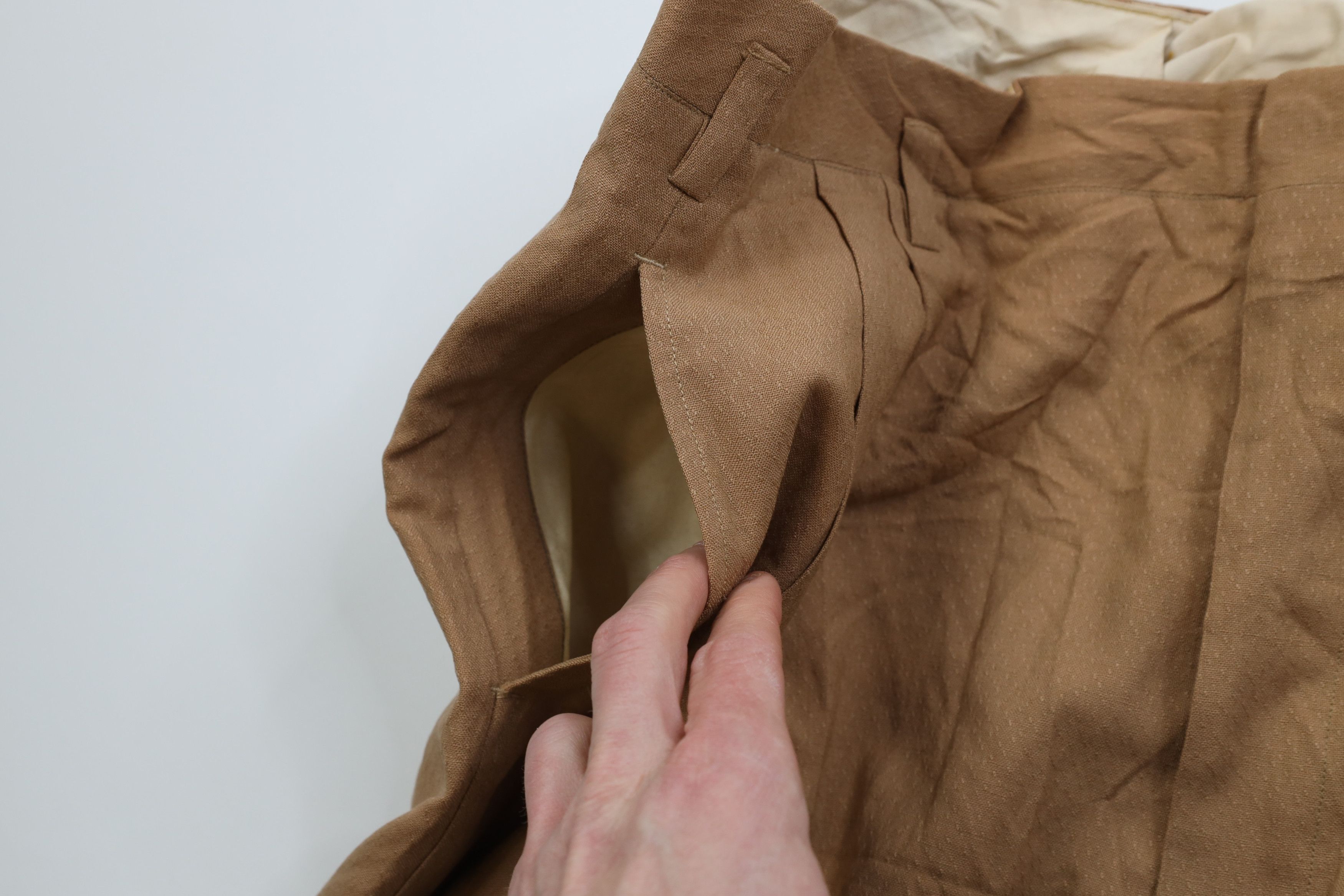 Vintage Vintage 50s Rockabilly Brocade Rayon Gabardine Chino Pants Size US 36 / EU 52 - 9 Thumbnail