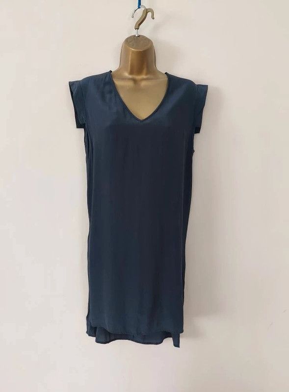 Allsaints AllSaints navy silk blend dress 12 Size M / US 6-8 / IT 42-44 - 1 Thumbnail
