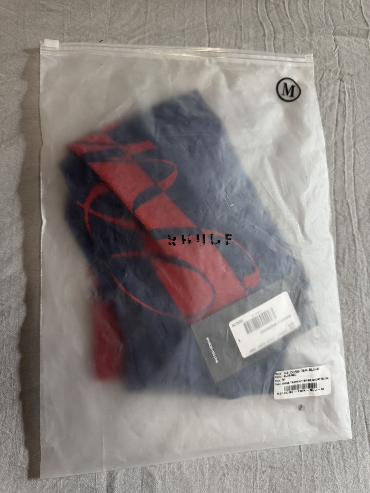 Rhude Rhude Womens Medium Blue Biker shorts, Red Graphic Logo Size 34" / US 12 / IT 48 - 3 Thumbnail