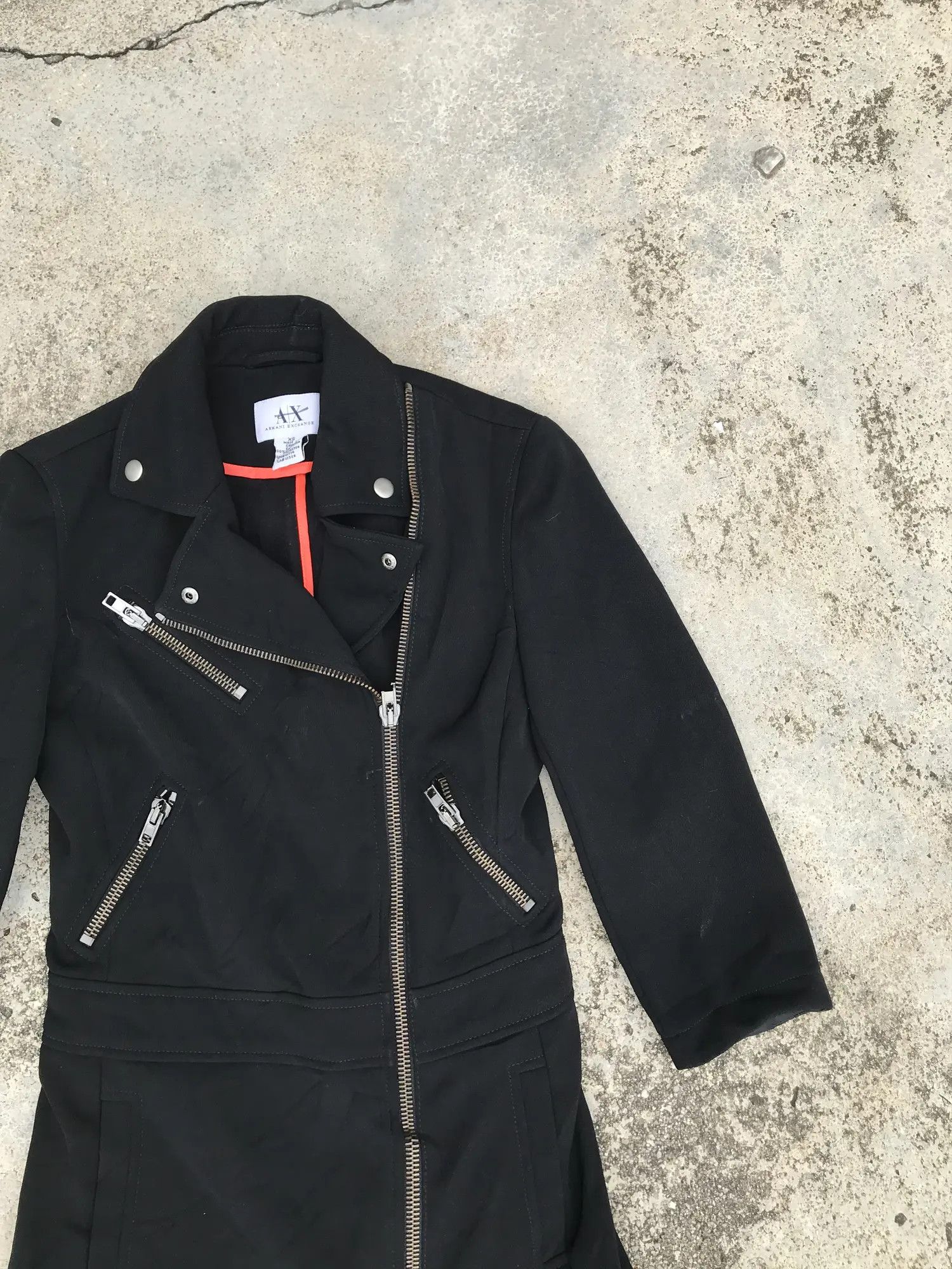 Armani Exchange Armani Schott Style Long Zipper Jacket Size US XS / EU 42 / 0 - 4 Thumbnail