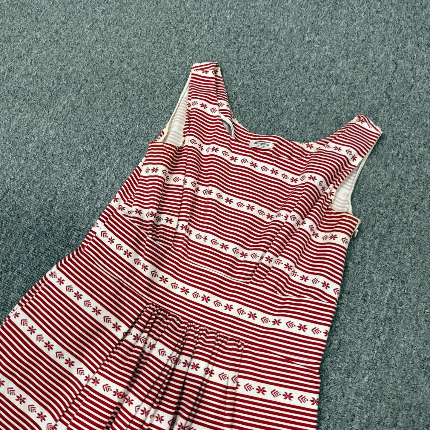 Miu Miu Miu Miu White Red Stripe Skirt 38 99 New Size S / US 4 / IT 40 - 3 Thumbnail