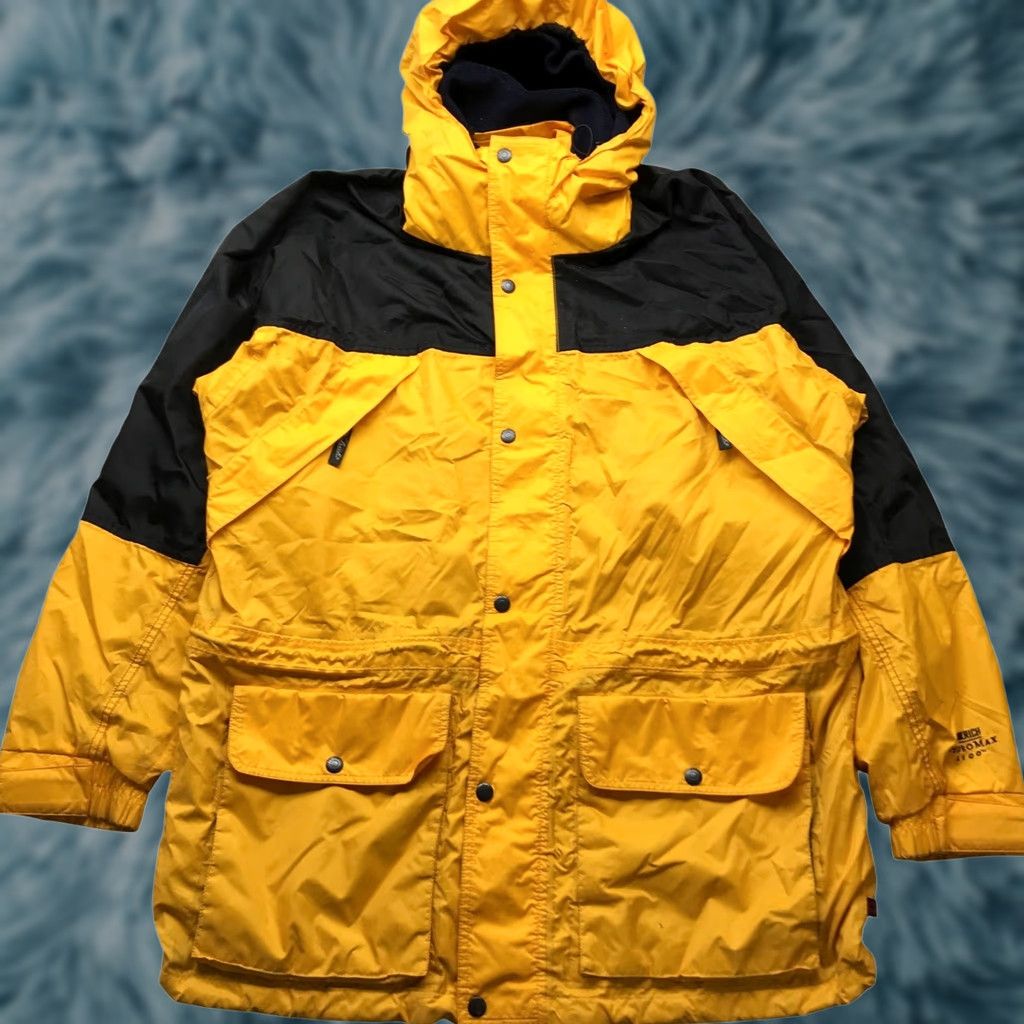 Vintage Woolrich HydroMax 2100 Parka Rain Jacket Hooded Mens Large L Yellow Zip Pockets Size US L / EU 52-54 / 3 - 1 Thumbnail