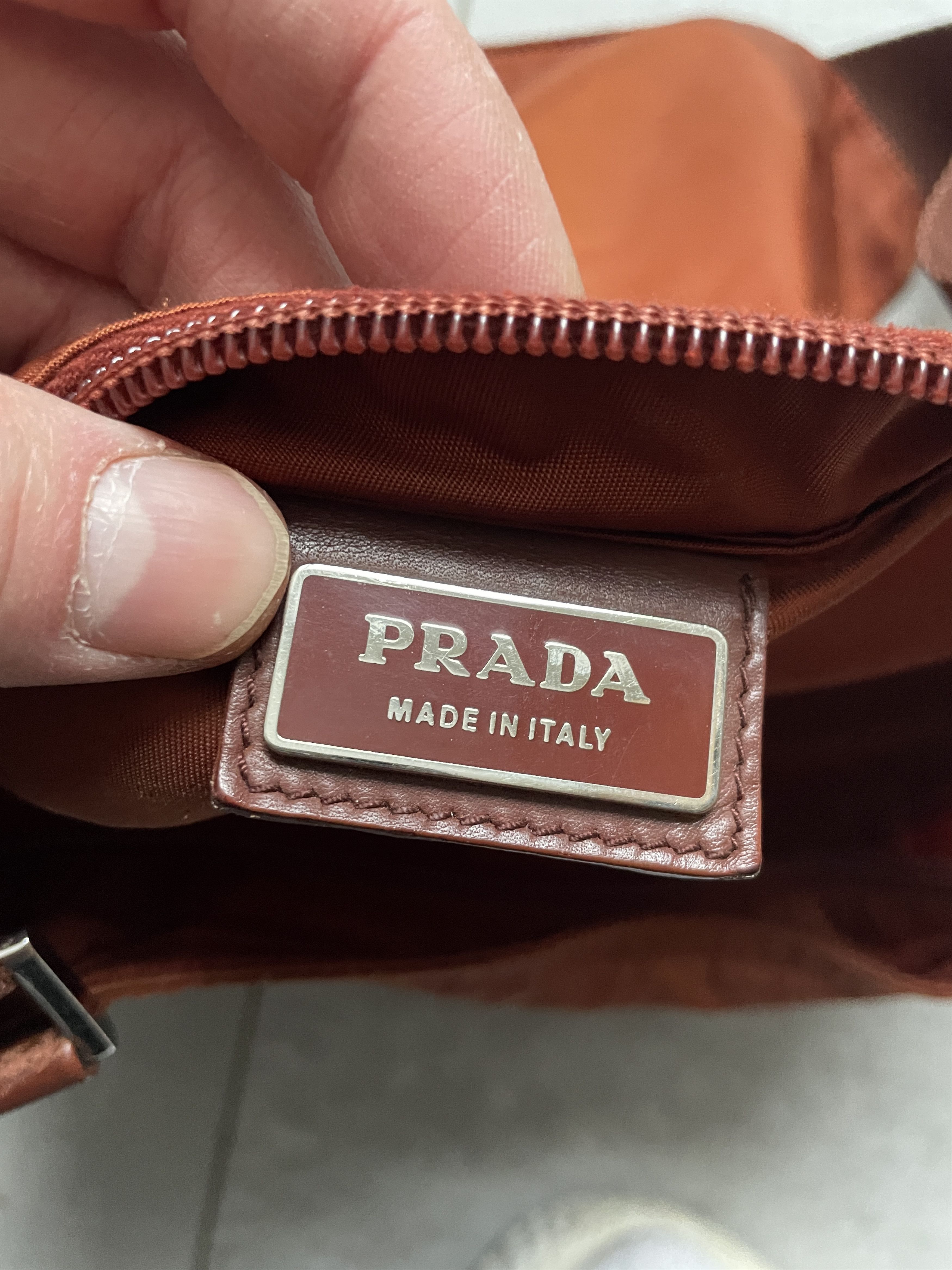 Prada Y2K PRADA BRICK ORANGE BROWN NYLON SHOULDER BAG Size ONE SIZE - 9 Thumbnail