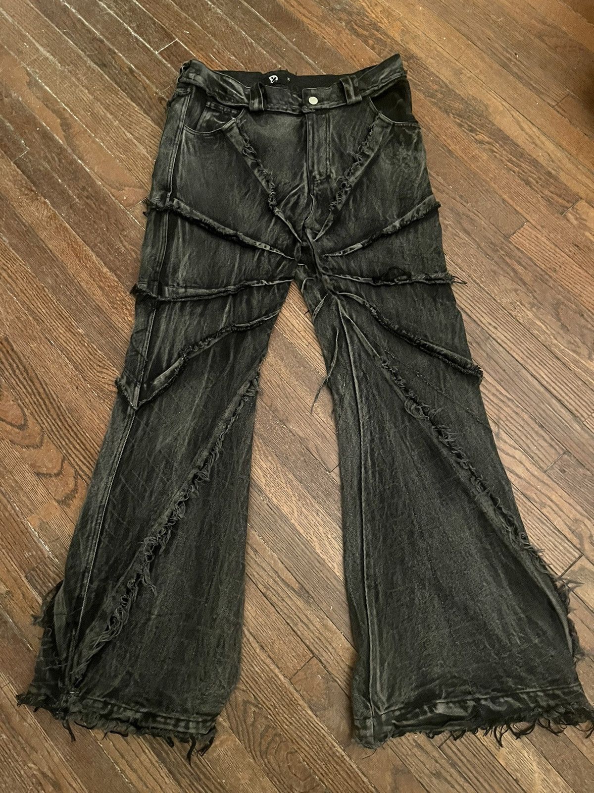 Distressed Denim × Japanese Brand × Streetwear Cyvist Webbed Denim 