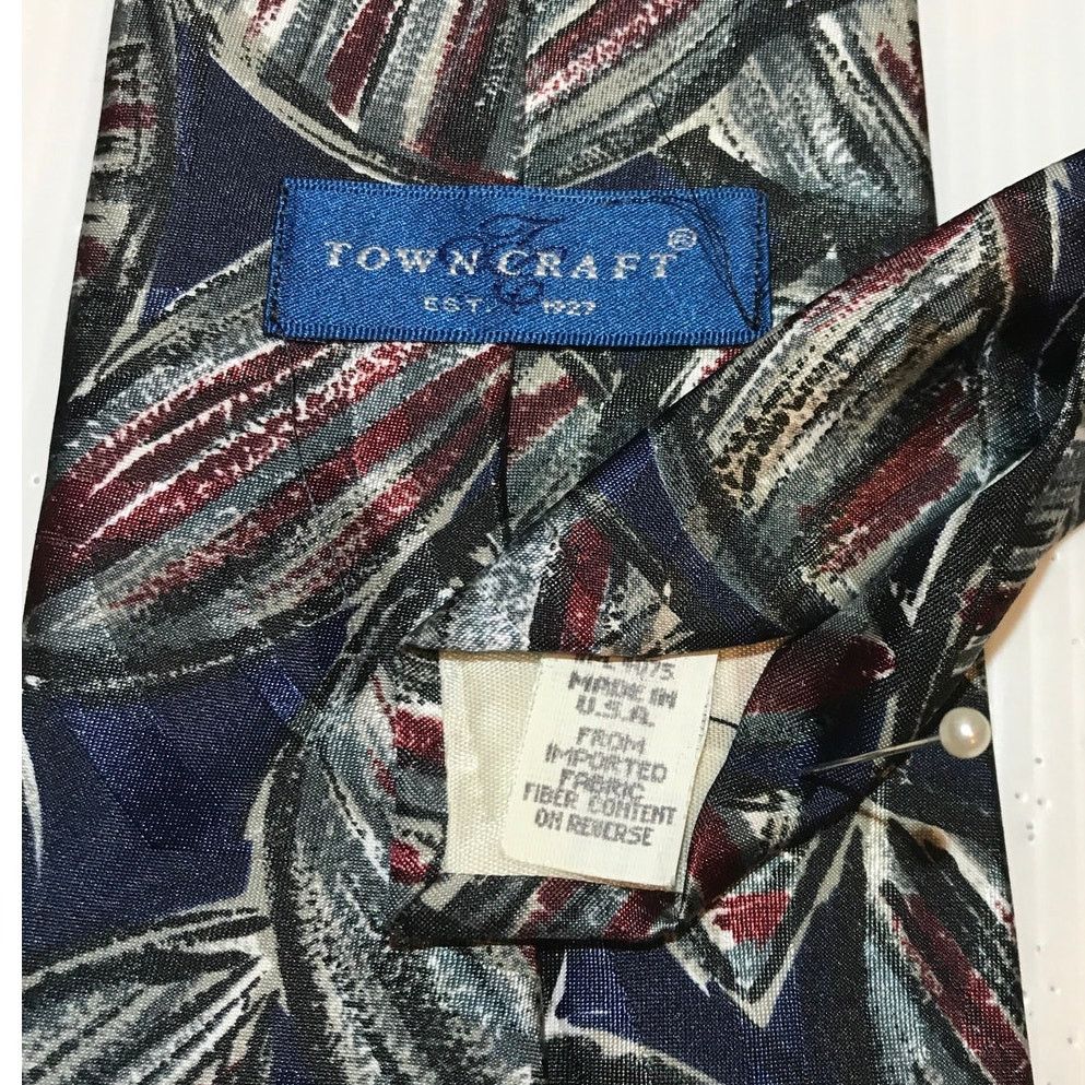 Towncraft Towncraft Geometric Short Wide Mens Necktie Size ONE SIZE - 4 Thumbnail