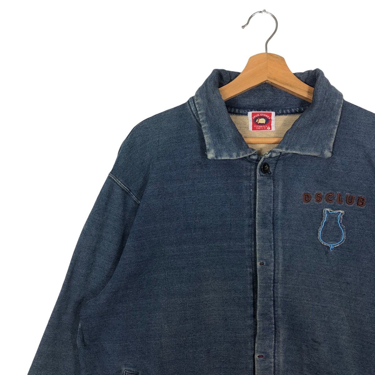 Hysteric Glamour 🔥90’s Biker Denim Jacket Drug Store’s Big Logo Racer Size US M / EU 48-50 / 2 - 6 Thumbnail