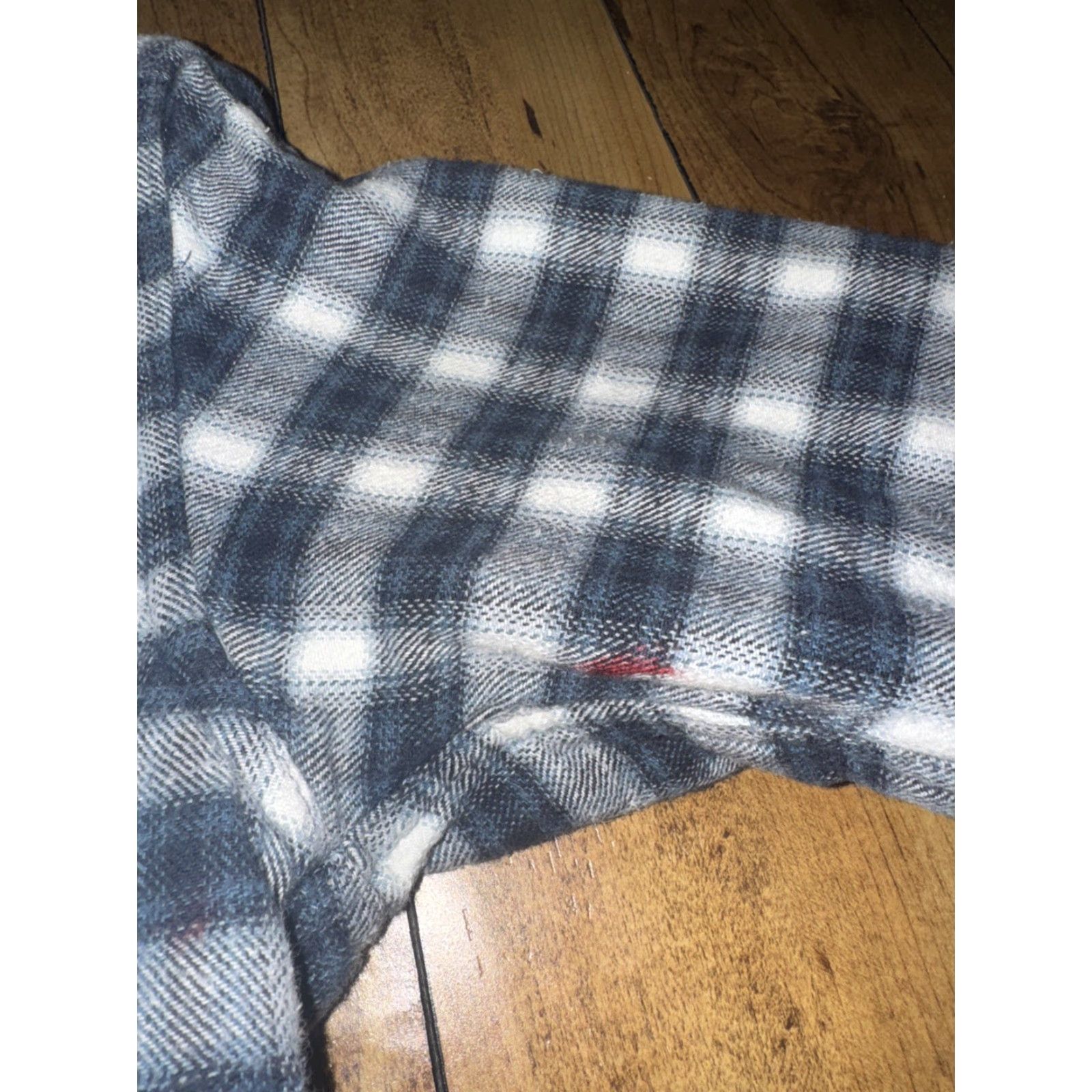 Mossimo VINTAGE Mossimo Flannel Shirt Plaid Gray Blue Lined Fleece Button-Up 90s Workwear Mens Shirt Size US S / EU 44-46 / 1 - 2 Thumbnail