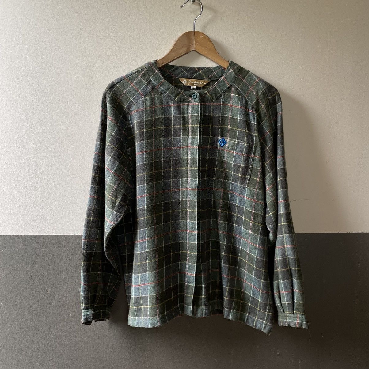 Dior Christian Dior Vintage Green Checkered Long Sleeve Shirt Size M / US 6-8 / IT 42-44 - 20 Thumbnail