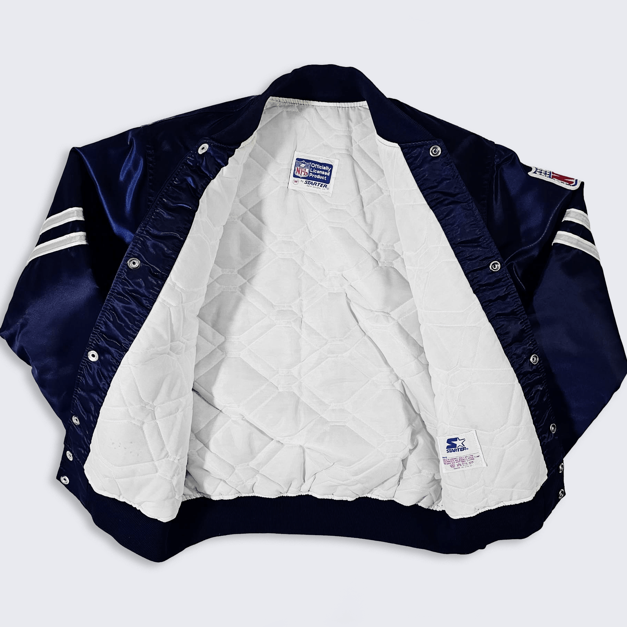 NFL Dallas Cowboys Vintage 80s Starter Satin Bomber Jacket Size US M / EU 48-50 / 2 - 3 Thumbnail