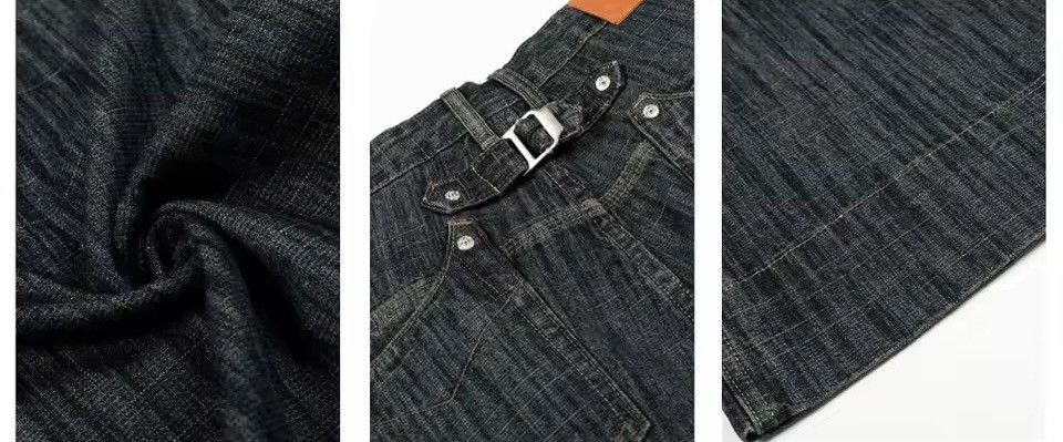 Jean Washed Streetwear Baggy Y2k Straight Jeans Pants Size US 32 / EU 48 - 9 Thumbnail