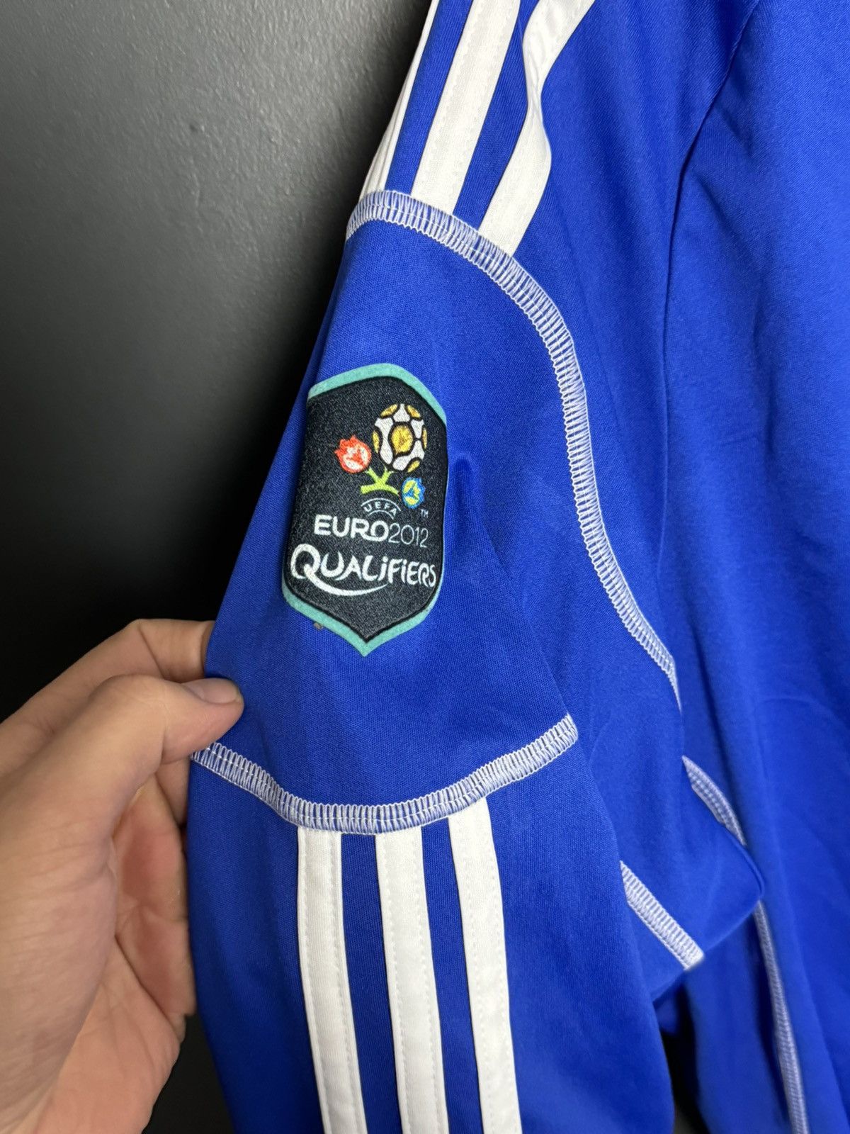 Adidas San Marino 10/12 Home Match Worn Football Long Sleeve Shirt Size US L / EU 52-54 / 3 - 6 Thumbnail
