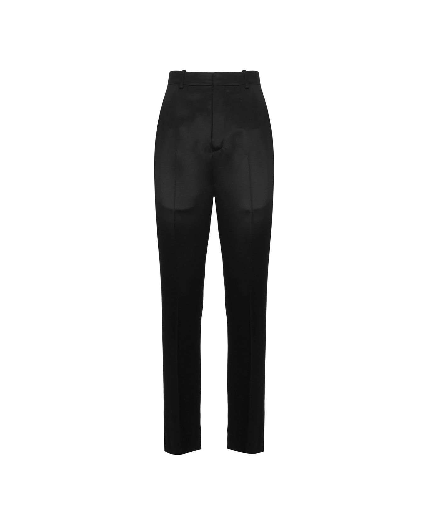 o1s1wg111124 Pantalon Envers Satin Lourd Trousers in Black