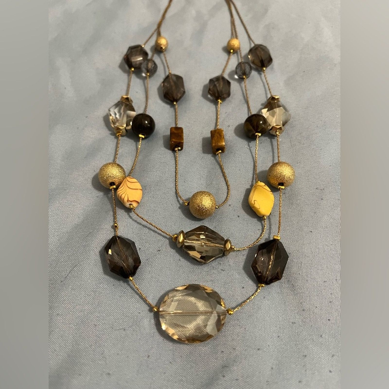 Other Charming Charlie Layered Beaded Necklace on Gold-tone Chains Size ONE SIZE - 2 Thumbnail