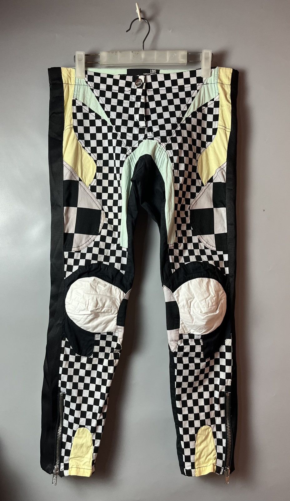 Moschino Moschino resort 2015 archived iconic checkboard biker pants Size 30" / US 8 / IT 44 - 2 Thumbnail
