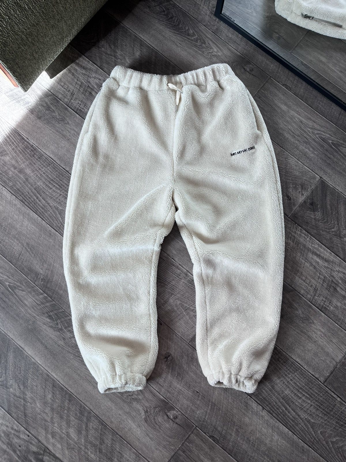 Mki Miyuki Zoku MKI MIYUKI ZOKU Sweatpants Sherpa Polar Fleece Teddy Size XL Size US 36 / EU 52 - 3 Thumbnail