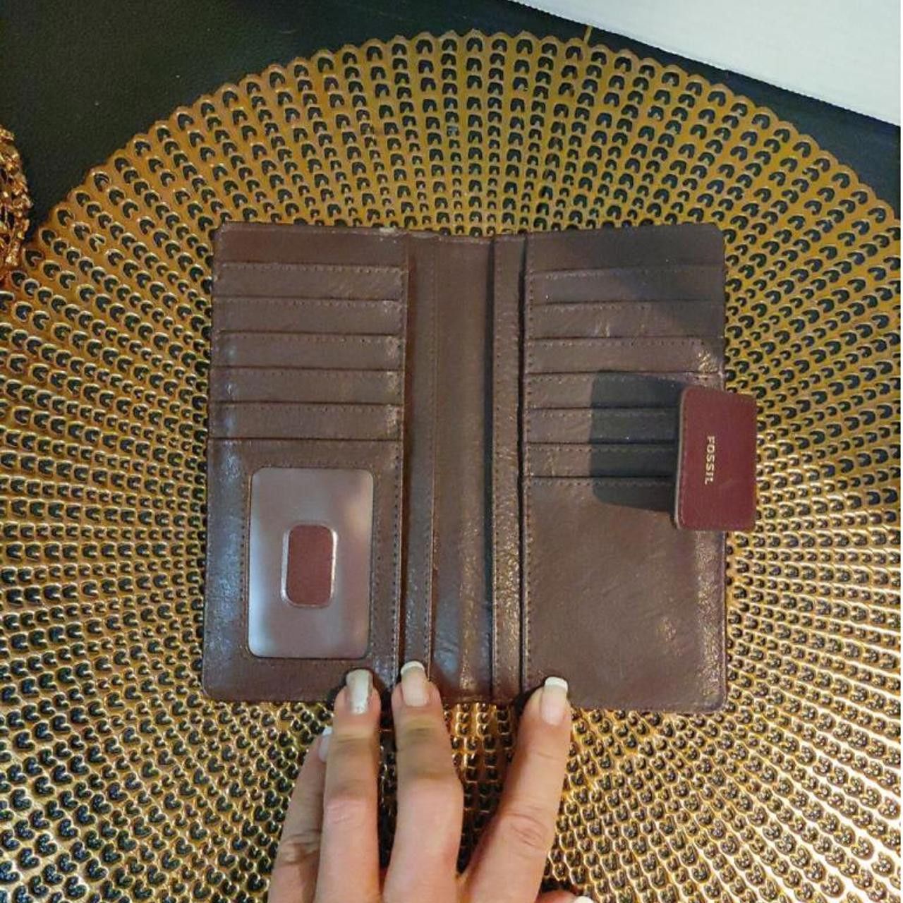 Fossil Fossil Women's Leather Wallet - Elegant Burgundy Design Size ONE SIZE - 3 Thumbnail