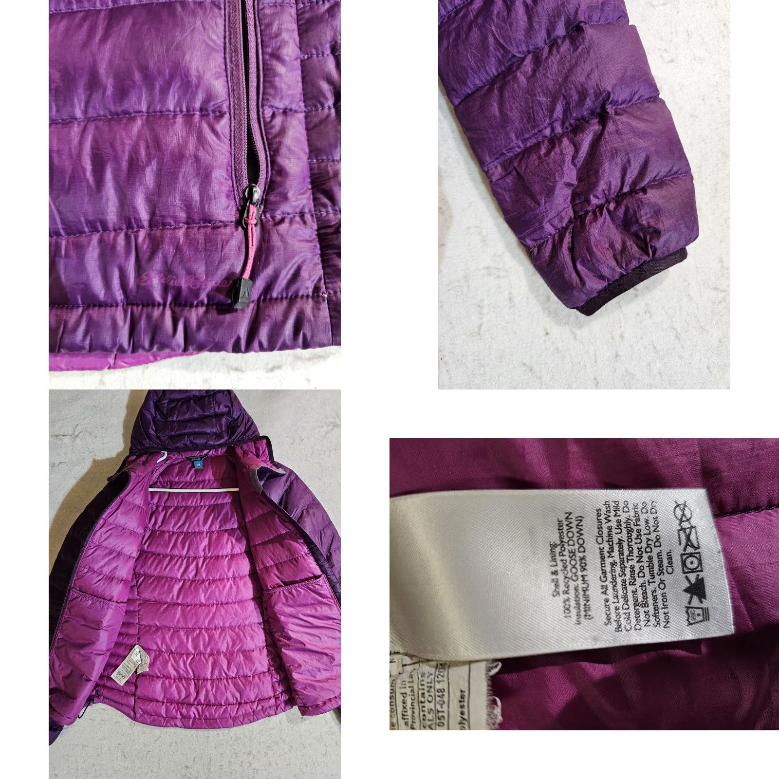 Eddie Bauer Eddie Bauer Jacket Womens X-Small Purple Down Quilted Hooded First Ascent Outdoor Classic Size XS / US 0-2 / IT 36-38 - 10 Thumbnail