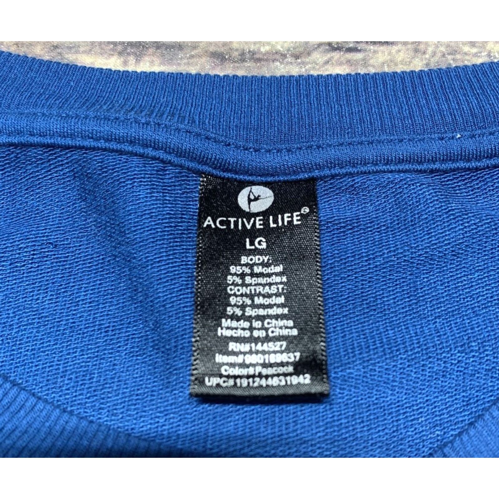 Alife Active Life Womens Blue Scoop Neck Side Slit Pullover Size Large Shirt Womens Regular Blue Pullover Arranged for Search Visibility Size L / US 10 / IT 46 - 2 Thumbnail
