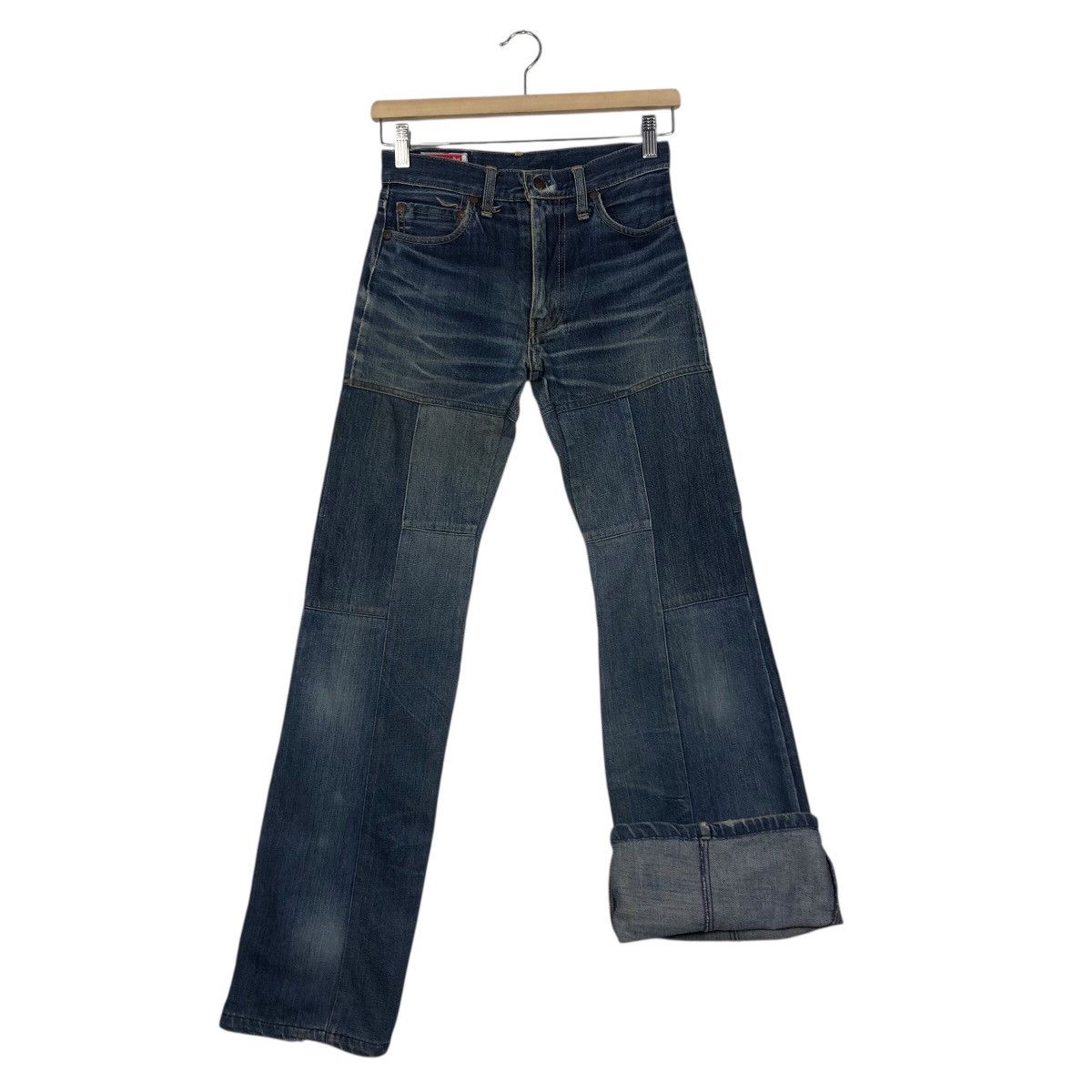 Japanese Brand Vintage Joker Co. Ltd. Panelled Flare Denim Issey Miyake Size 28" / US 6 / IT 42 - 14 Thumbnail