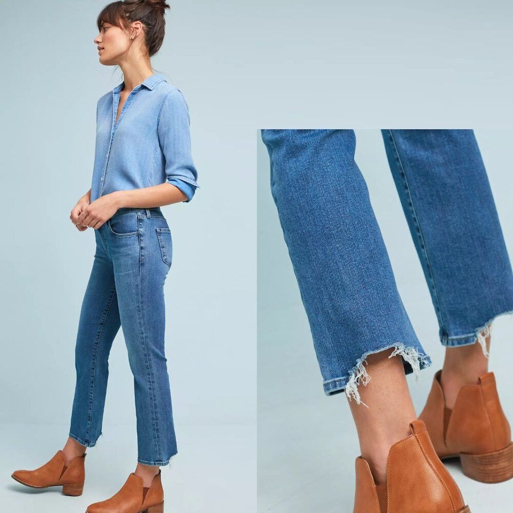 J Brand J Brand Selena Mid-Rise Cropped Bootcut Jeans Size 32 Size 32" / US 10 / IT 46 - 2 Thumbnail
