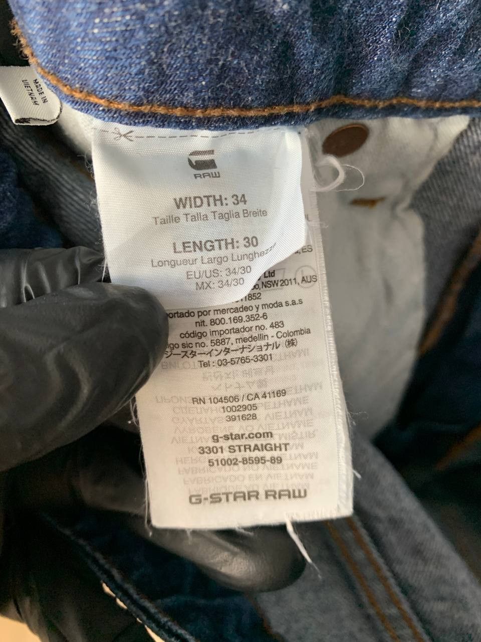 G-Star G-Star Raw 3301 Straight Jeans Denim Pants Men's size 34x30 Size US 34 / EU 50 - 13 Thumbnail